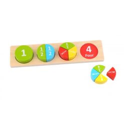 Puzzle educațional Montessori din lemn - fracții matematice 5 Naptaptap.ro - Magazin online jucarii Montessori, educative, de logica si de lemn. Jucarii sustenabile si ecologice.