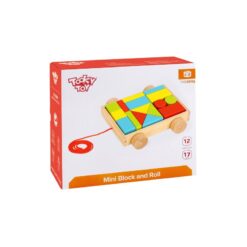 Cărucior din lemn cu blocuri 16 elemente 7 Naptaptap.ro - Magazin online jucarii Montessori, educative, de logica si de lemn. Jucarii sustenabile si ecologice.