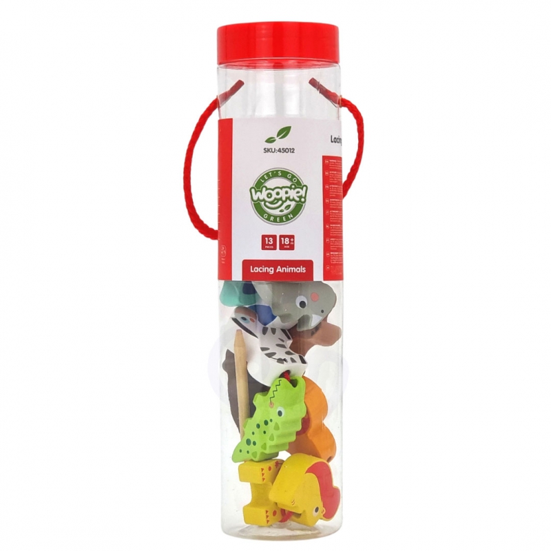 Blocuri de lemn pentru înfiletat - animale Safari ZOO 13 elemente 11 Naptaptap.ro - Magazin online jucarii Montessori, educative, de logica si de lemn. Jucarii sustenabile si ecologice.