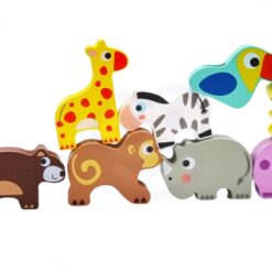 Blocuri de lemn pentru înfiletat - animale Safari ZOO 13 elemente 17 Naptaptap.ro - Magazin online jucarii Montessori, educative, de logica si de lemn. Jucarii sustenabile si ecologice.