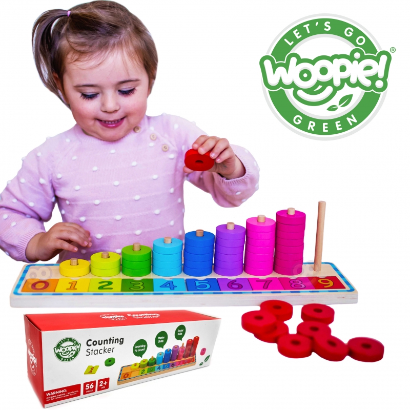 Montessori Puzzle de numărare 56 elemente 1 Naptaptap.ro - Magazin online jucarii Montessori, educative, de logica si de lemn. Jucarii sustenabile si ecologice.