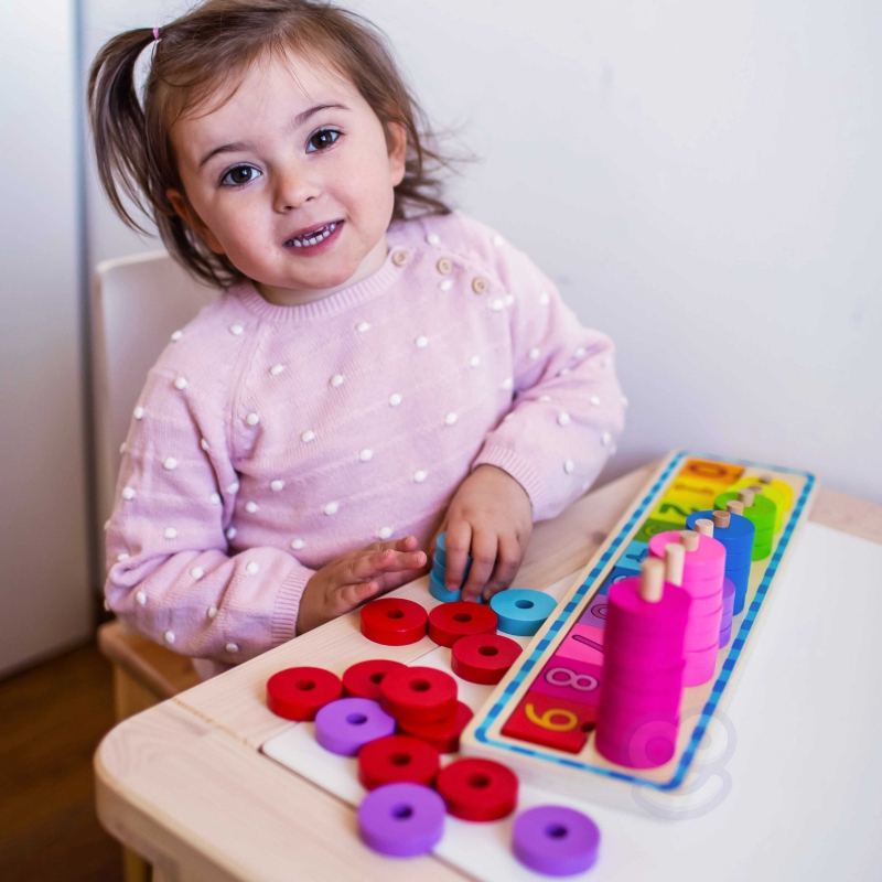 Montessori Puzzle de numărare 56 elemente 6 Naptaptap.ro - Magazin online jucarii Montessori, educative, de logica si de lemn. Jucarii sustenabile si ecologice.