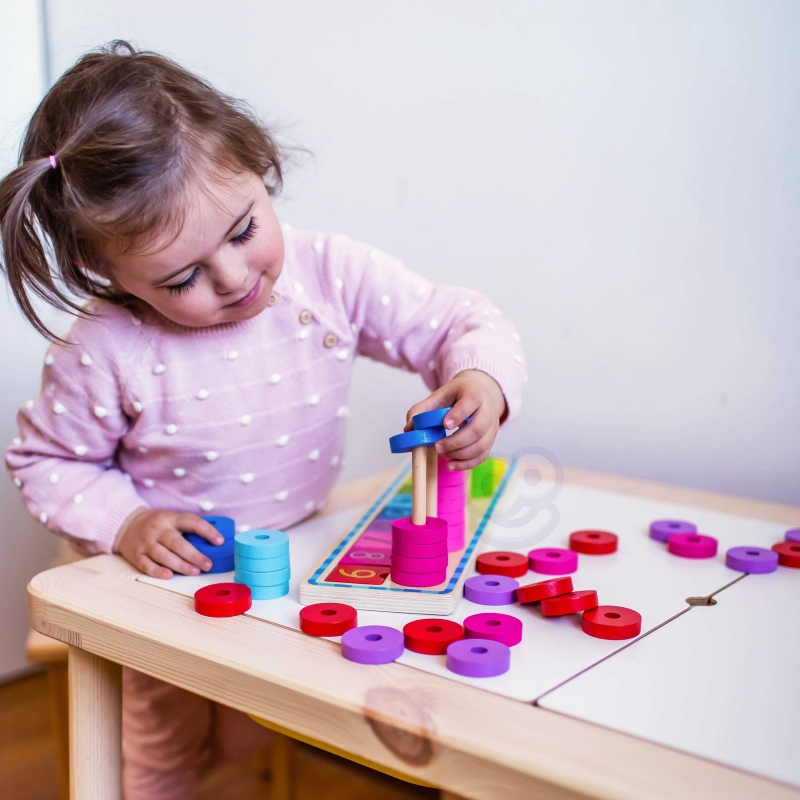 Montessori Puzzle de numărare 56 elemente 5 Naptaptap.ro - Magazin online jucarii Montessori, educative, de logica si de lemn. Jucarii sustenabile si ecologice.