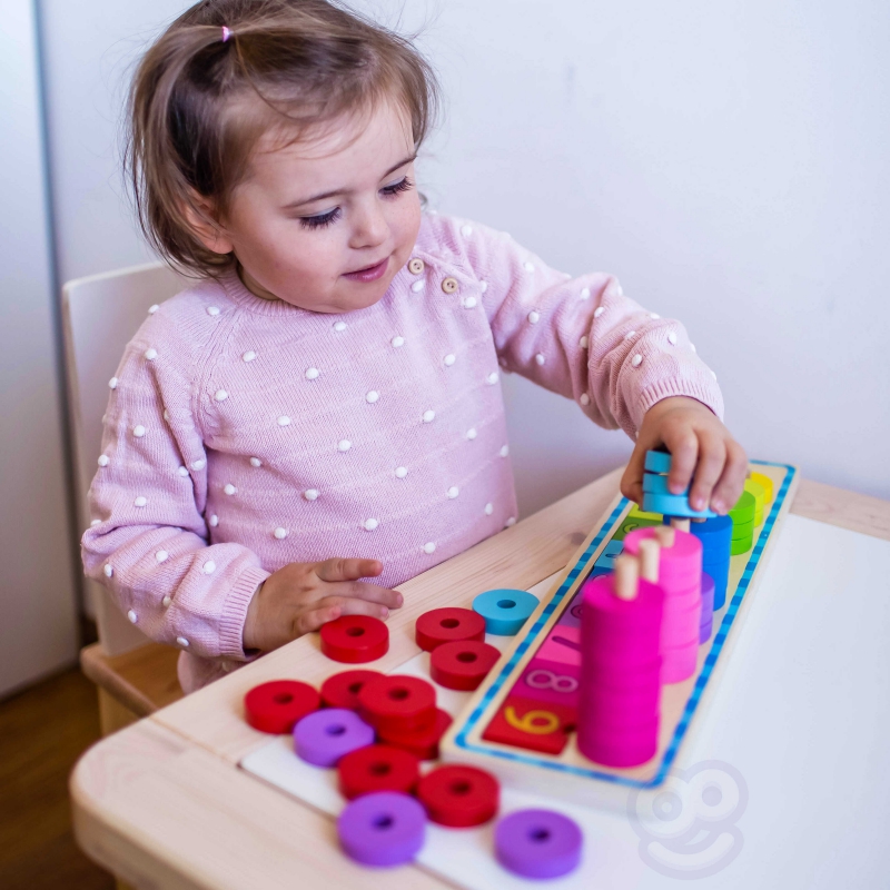 Montessori Puzzle de numărare 56 elemente 9 Naptaptap.ro - Magazin online jucarii Montessori, educative, de logica si de lemn. Jucarii sustenabile si ecologice.