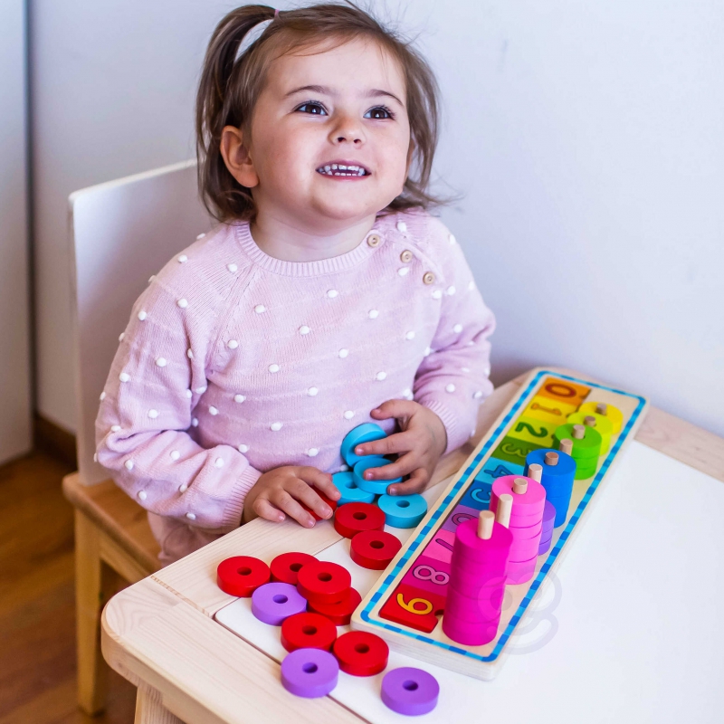 Montessori Puzzle de numărare 56 elemente 8 Naptaptap.ro - Magazin online jucarii Montessori, educative, de logica si de lemn. Jucarii sustenabile si ecologice.