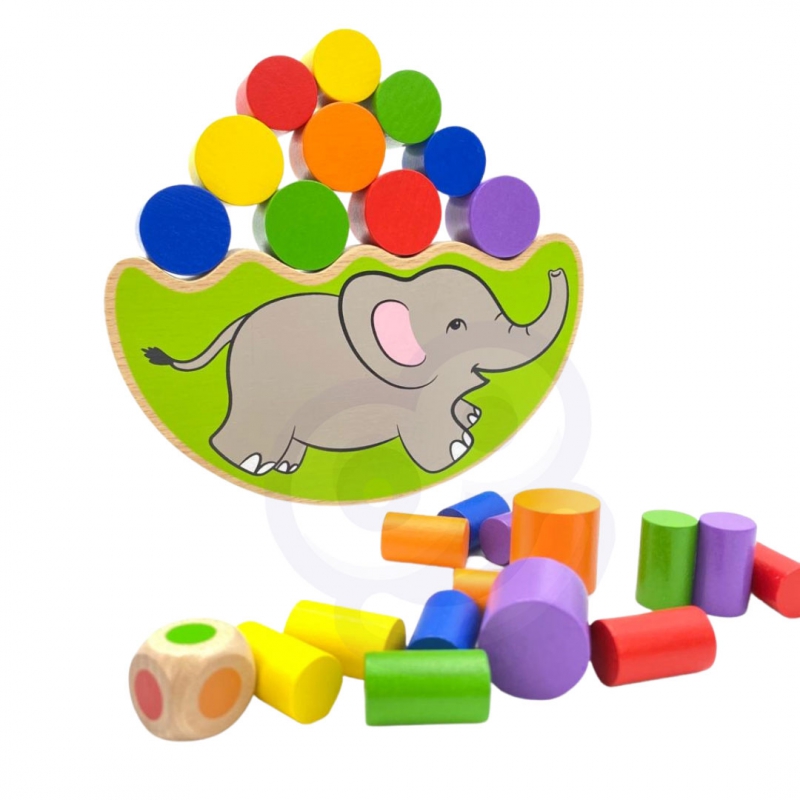 Puzzle din lemn Elefantul Montessori 7 Naptaptap.ro - Magazin online jucarii Montessori, educative, de logica si de lemn. Jucarii sustenabile si ecologice.