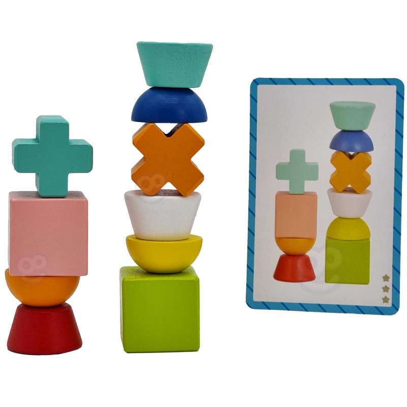 Blocuri din lemn 3 Naptaptap.ro - Magazin online jucarii Montessori, educative, de logica si de lemn. Jucarii sustenabile si ecologice.