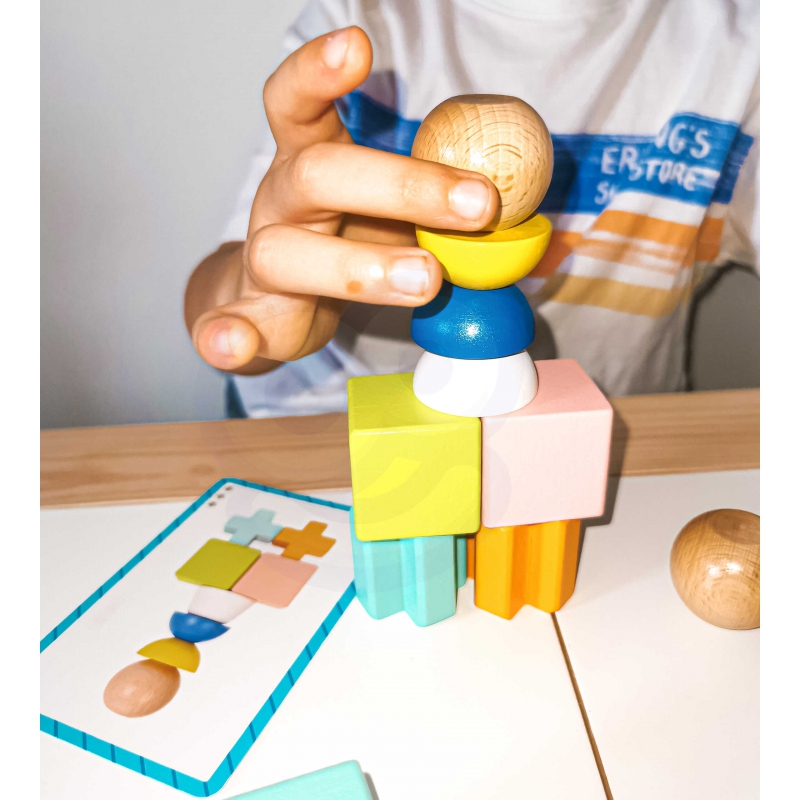 Blocuri din lemn 10 Naptaptap.ro - Magazin online jucarii Montessori, educative, de logica si de lemn. Jucarii sustenabile si ecologice.