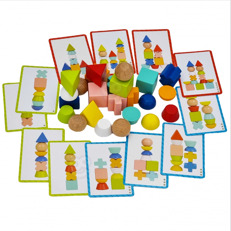 Blocuri din lemn 6 Naptaptap.ro - Magazin online jucarii Montessori, educative, de logica si de lemn. Jucarii sustenabile si ecologice.