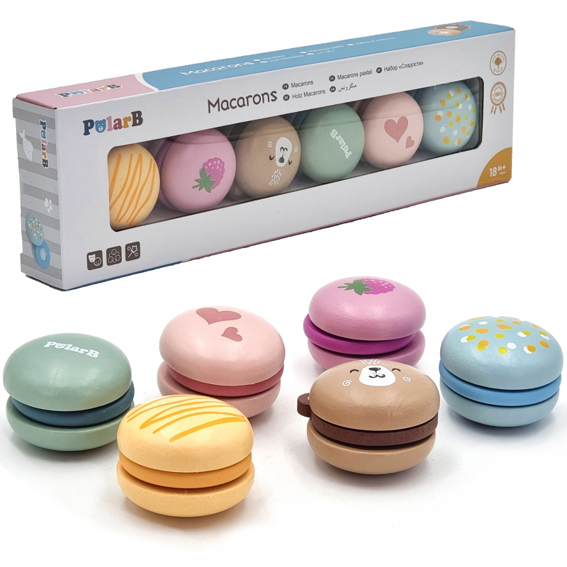 Set Macarons din lemn 1 Naptaptap.ro - Magazin online jucarii Montessori, educative, de logica si de lemn. Jucarii sustenabile si ecologice.
