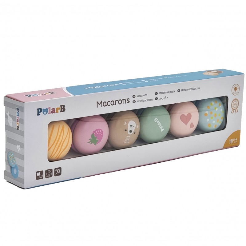 Set Macarons din lemn 5 Naptaptap.ro - Magazin online jucarii Montessori, educative, de logica si de lemn. Jucarii sustenabile si ecologice.