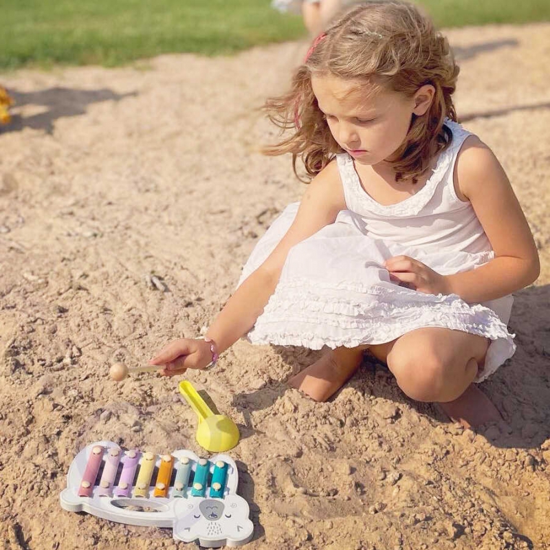 Xilofon din lemn Montessori 5 Naptaptap.ro - Magazin online jucarii Montessori, educative, de logica si de lemn. Jucarii sustenabile si ecologice.