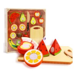 Fructe de tăiat din lemn într-o cutie 12 Naptaptap.ro - Magazin online jucarii Montessori, educative, de logica si de lemn. Jucarii sustenabile si ecologice.