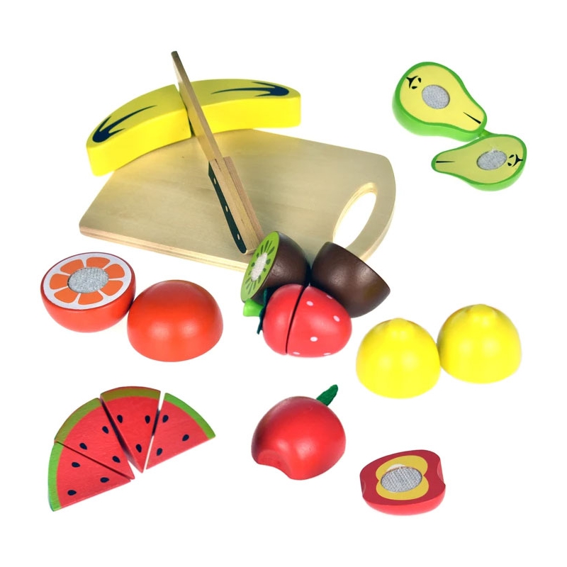 Fructe de tăiat din lemn într-o cutie 7 Naptaptap.ro - Magazin online jucarii Montessori, educative, de logica si de lemn. Jucarii sustenabile si ecologice.