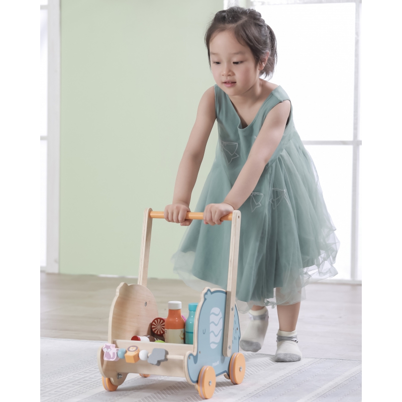 Cărucior lemn 2 Naptaptap.ro - Magazin online jucarii Montessori, educative, de logica si de lemn. Jucarii sustenabile si ecologice.