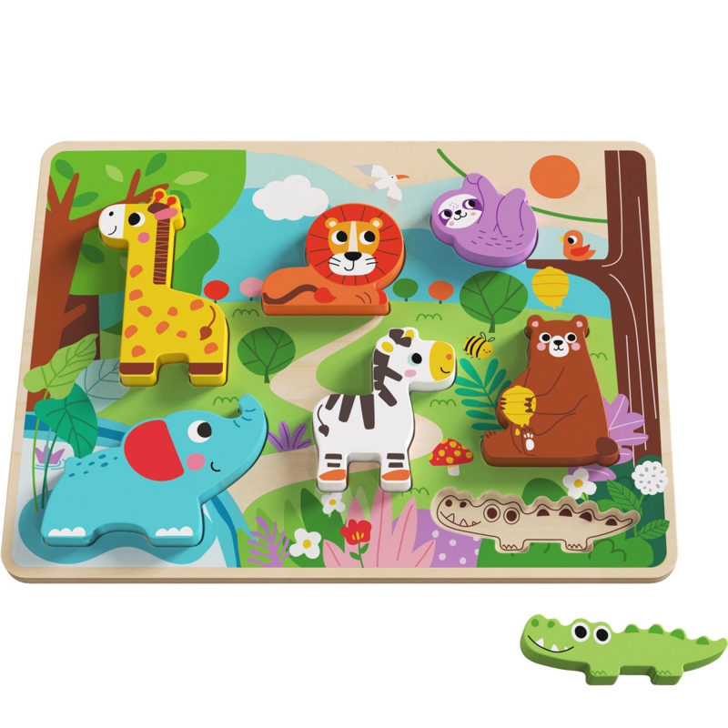 Puzzle Montessori din lemn - animale din padure 3 Naptaptap.ro - Magazin online jucarii Montessori, educative, de logica si de lemn. Jucarii sustenabile si ecologice.