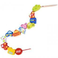 Blocuri de înfiletat din lemn cu mașinuțe 18 Naptaptap.ro - Magazin online jucarii Montessori, educative, de logica si de lemn. Jucarii sustenabile si ecologice.