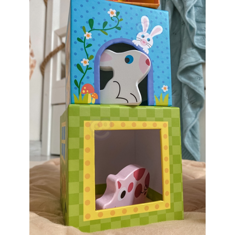 Blocuri animale ferma - invata engleza 21 Naptaptap.ro - Magazin online jucarii Montessori, educative, de logica si de lemn. Jucarii sustenabile si ecologice.