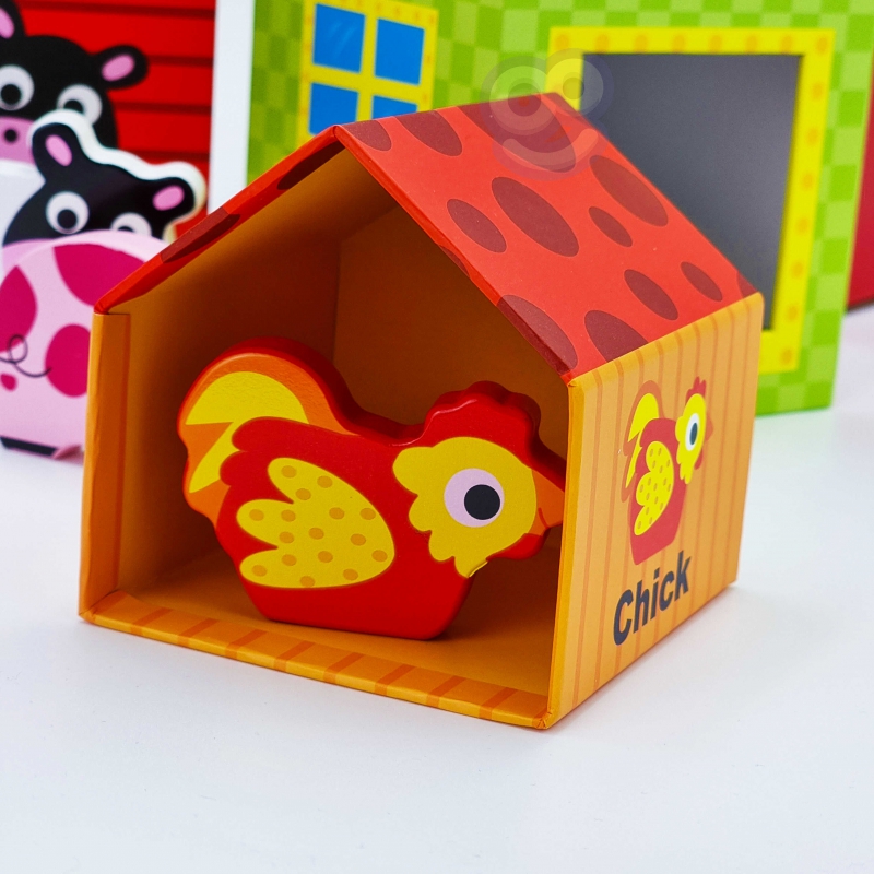 Blocuri animale ferma - invata engleza 16 Naptaptap.ro - Magazin online jucarii Montessori, educative, de logica si de lemn. Jucarii sustenabile si ecologice.