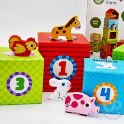 Blocuri animale ferma - invata engleza 49 Naptaptap.ro - Magazin online jucarii Montessori, educative, de logica si de lemn. Jucarii sustenabile si ecologice.