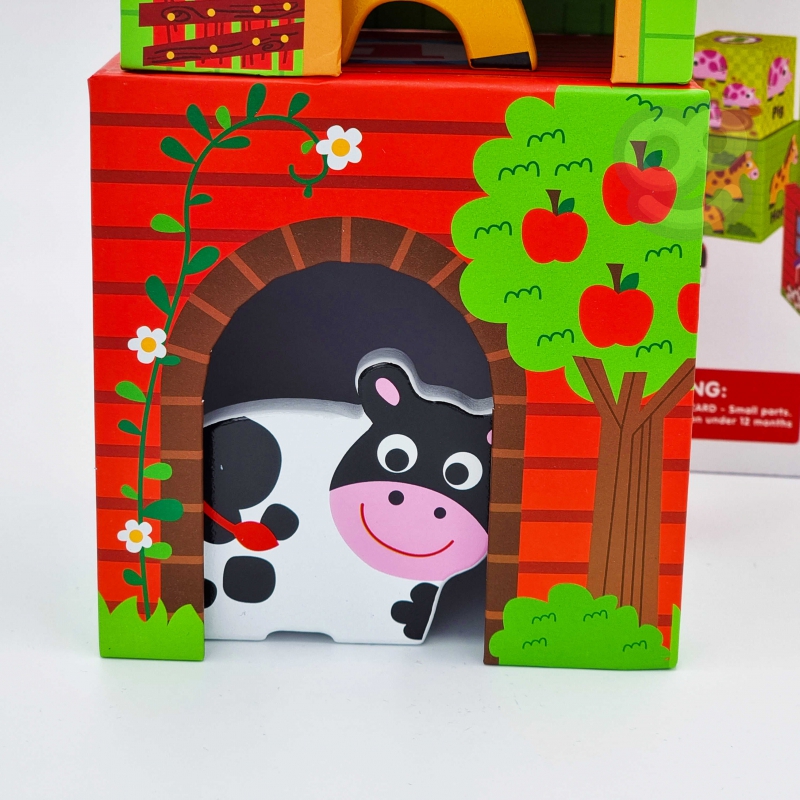 Blocuri animale ferma - invata engleza 12 Naptaptap.ro - Magazin online jucarii Montessori, educative, de logica si de lemn. Jucarii sustenabile si ecologice.