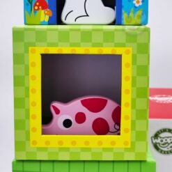 Blocuri animale ferma - invata engleza 44 Naptaptap.ro - Magazin online jucarii Montessori, educative, de logica si de lemn. Jucarii sustenabile si ecologice.