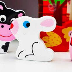 Blocuri animale ferma - invata engleza 43 Naptaptap.ro - Magazin online jucarii Montessori, educative, de logica si de lemn. Jucarii sustenabile si ecologice.