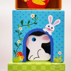 Blocuri animale ferma - invata engleza 42 Naptaptap.ro - Magazin online jucarii Montessori, educative, de logica si de lemn. Jucarii sustenabile si ecologice.