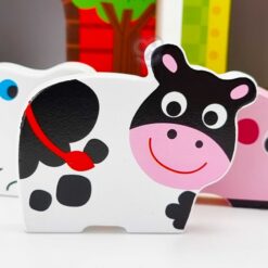 Blocuri animale ferma - invata engleza 41 Naptaptap.ro - Magazin online jucarii Montessori, educative, de logica si de lemn. Jucarii sustenabile si ecologice.