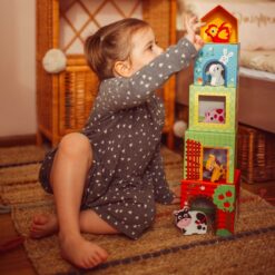 Blocuri animale ferma - invata engleza 71 Naptaptap.ro - Magazin online jucarii Montessori, educative, de logica si de lemn. Jucarii sustenabile si ecologice.