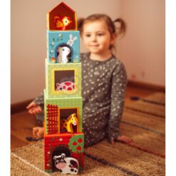 Blocuri animale ferma - invata engleza 69 Naptaptap.ro - Magazin online jucarii Montessori, educative, de logica si de lemn. Jucarii sustenabile si ecologice.