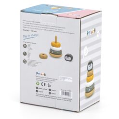 Piramidă puzzle educațională din lemn Pinguin 11 Naptaptap.ro - Magazin online jucarii Montessori, educative, de logica si de lemn. Jucarii sustenabile si ecologice.