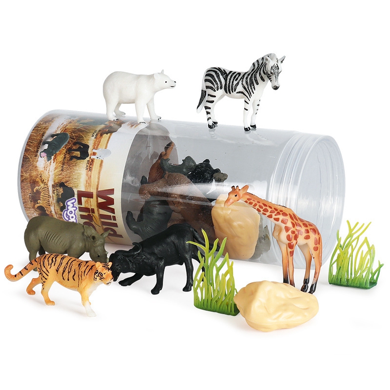 Set de figurine animale salbatice safari 2 Naptaptap.ro - Magazin online jucarii Montessori, educative, de logica si de lemn. Jucarii sustenabile si ecologice.