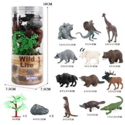 Set de figurine animale salbatice 13 Naptaptap.ro - Magazin online jucarii Montessori, educative, de logica si de lemn. Jucarii sustenabile si ecologice.