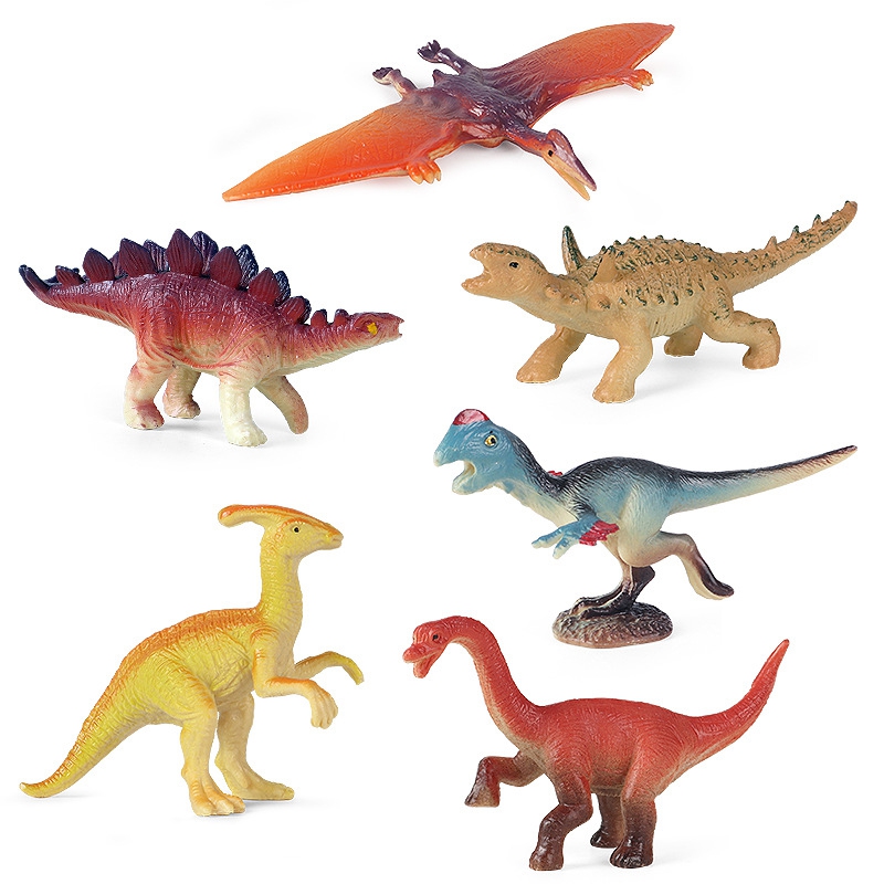 Set de figurine dinozauri 2 4 Naptaptap.ro - Magazin online jucarii Montessori, educative, de logica si de lemn. Jucarii sustenabile si ecologice.